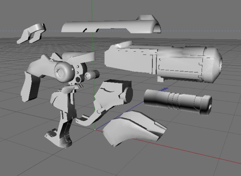 3D printable Overwatch Mercy snap assembly with moving parts 3D print model_3