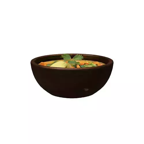 Vegetable Soup Bowl food 3D model 6