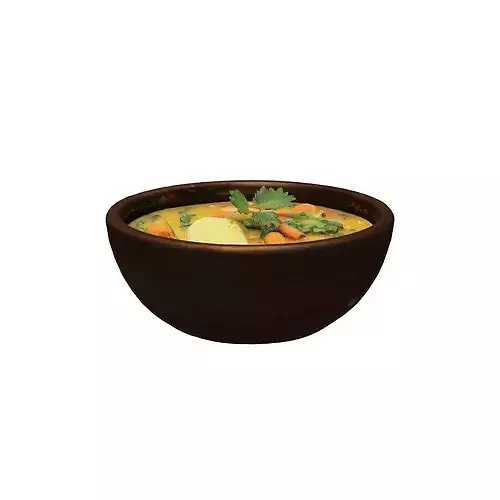 Vegetable Soup Bowl food 3D model 5