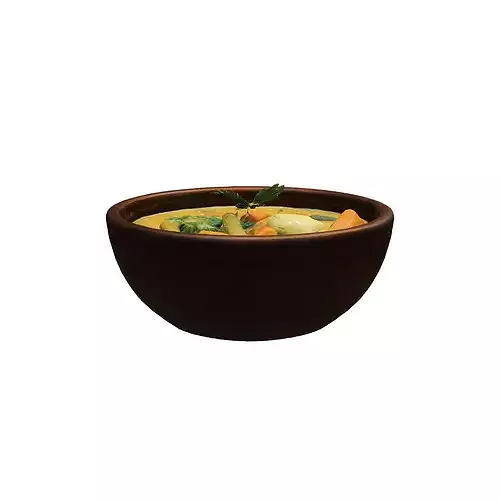 Vegetable Soup Bowl food 3D model 2