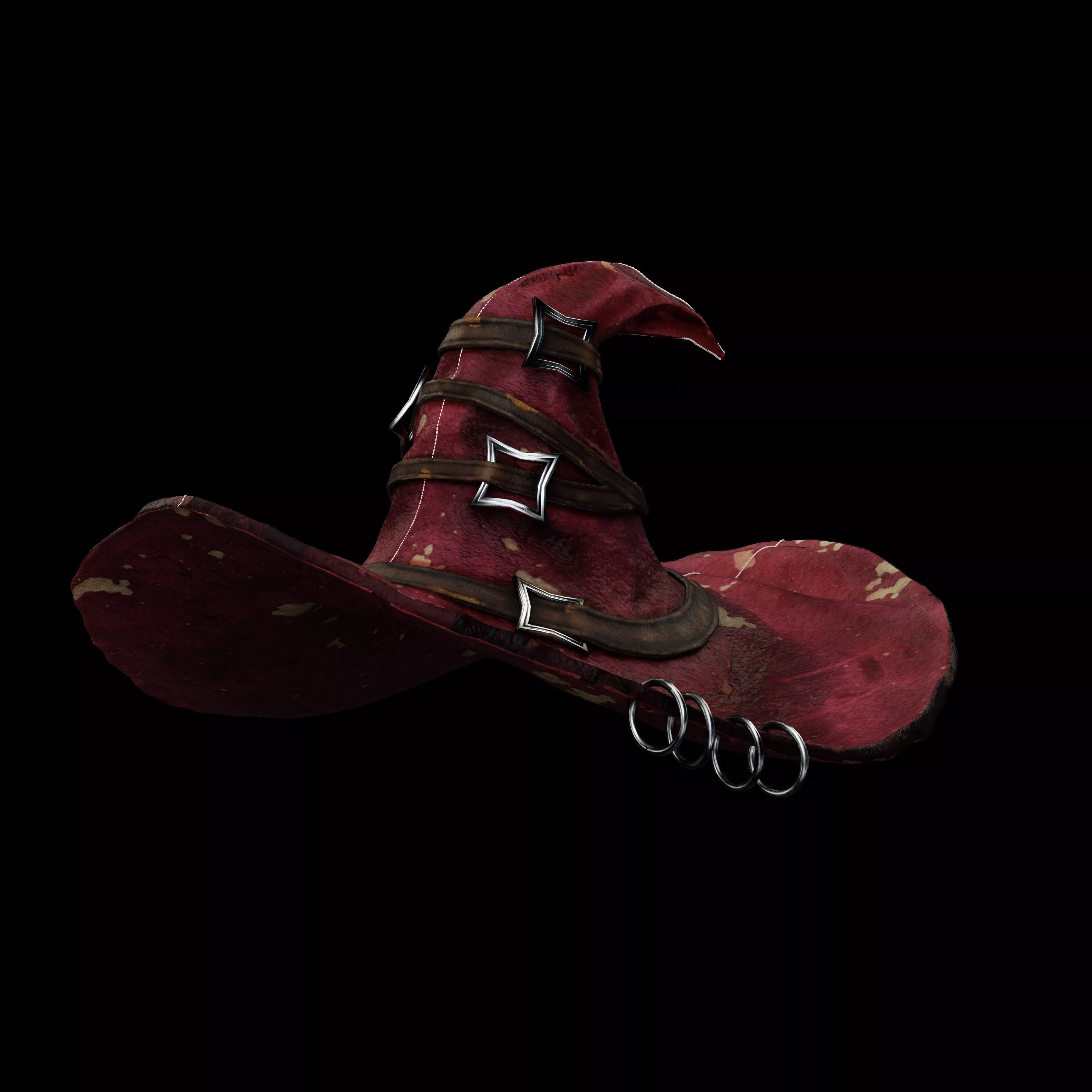 Red Witch hat 3D model