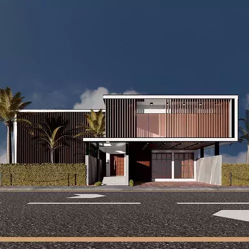 Exterior Modern villa 3D model