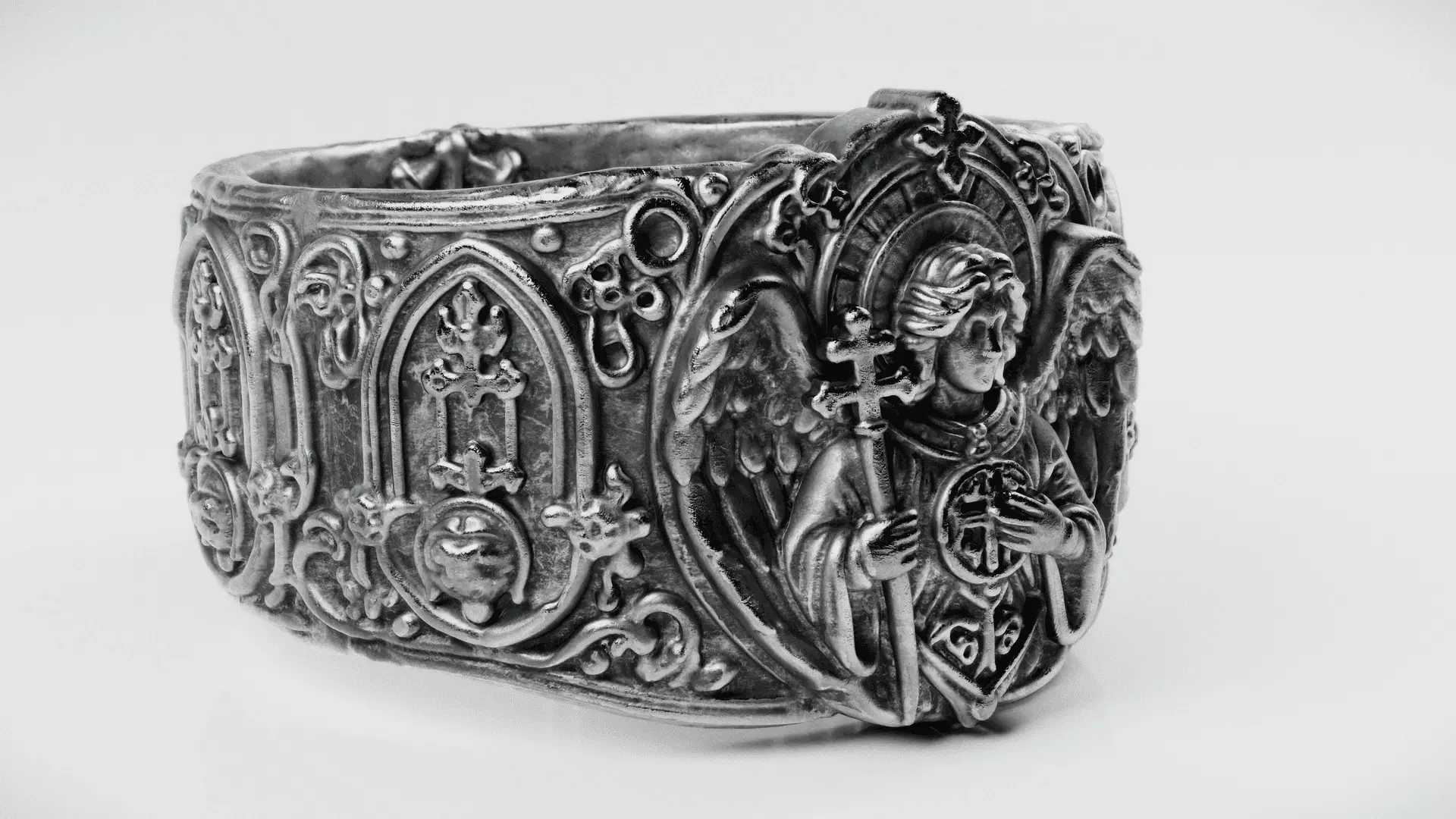 Christian Angel Ring 3D print model