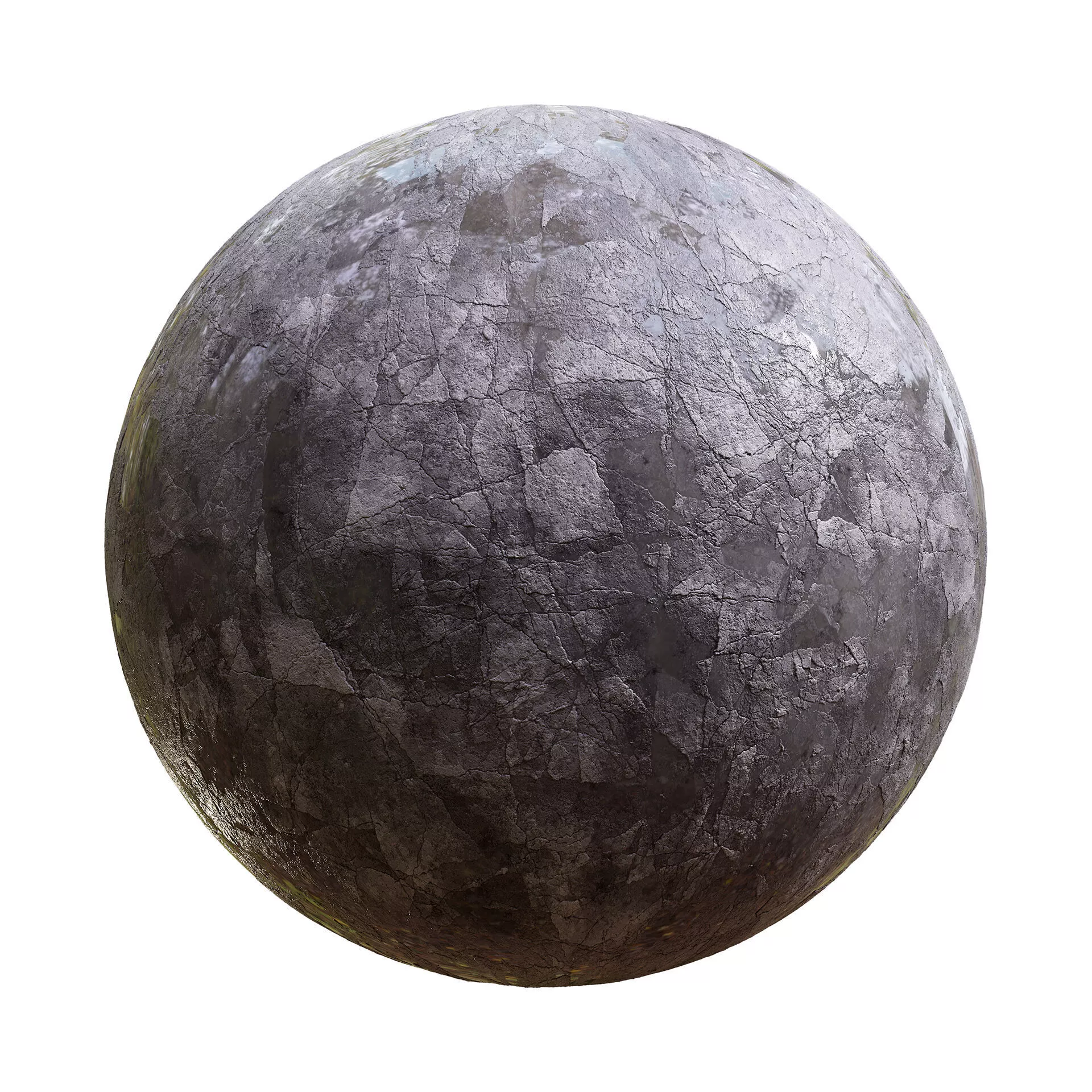 Wet Cracked Concrete PBR Texture