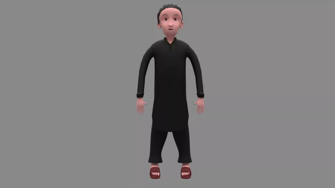 lopoly young veligar boy Low-poly 3D model