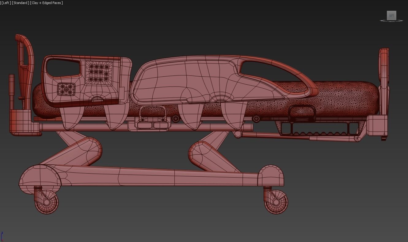 InTouch Critical bed Stryker 3d model vray 3D model_8