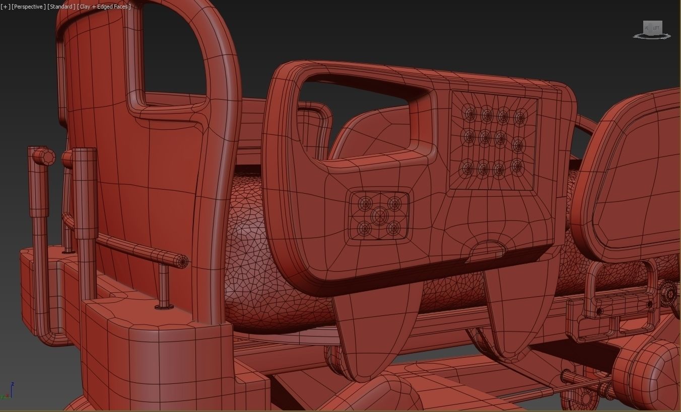 InTouch Critical bed Stryker 3d model vray 3D model_10