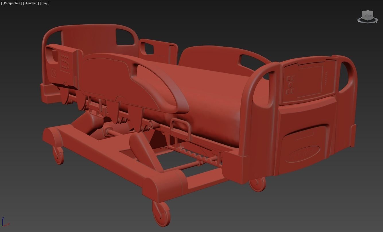 InTouch Critical bed Stryker 3d model vray 3D model_9