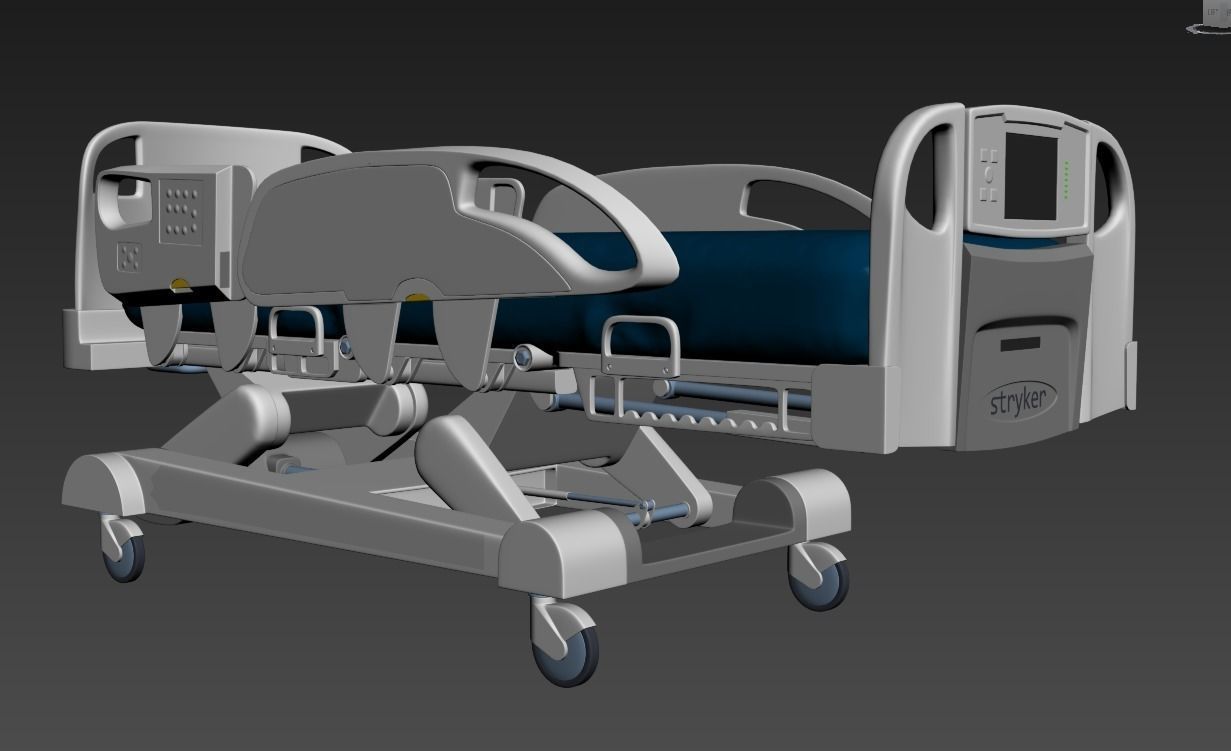 InTouch Critical bed Stryker 3d model vray 3D model_6