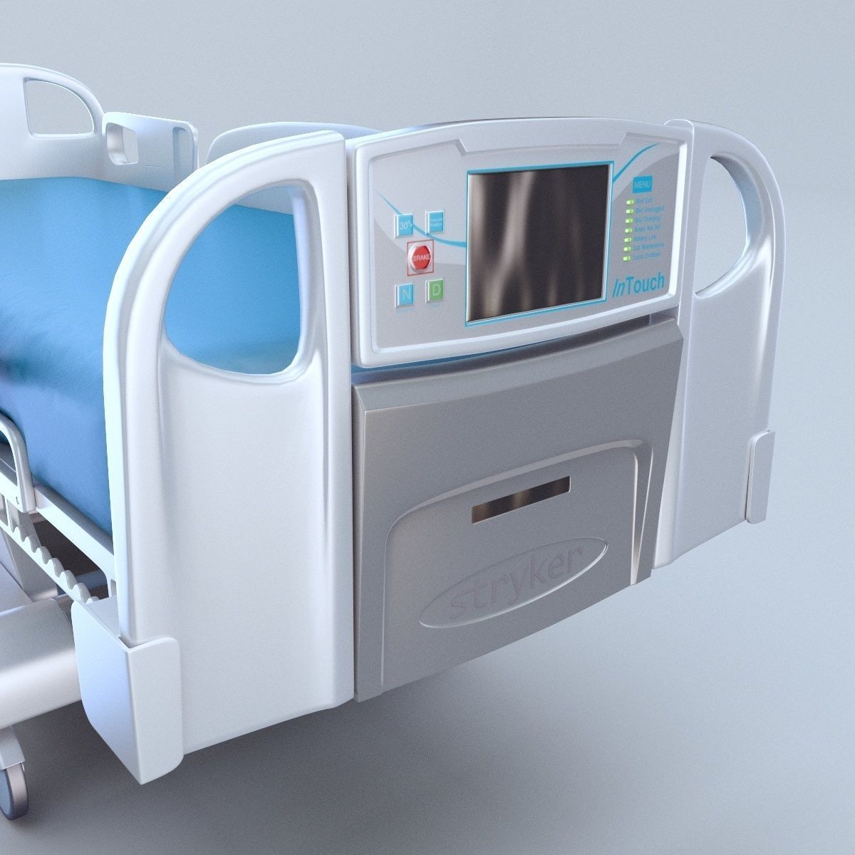 InTouch Critical bed Stryker 3d model vray 3D model_2