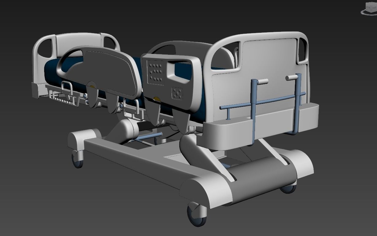 InTouch Critical bed Stryker 3d model vray 3D model_7