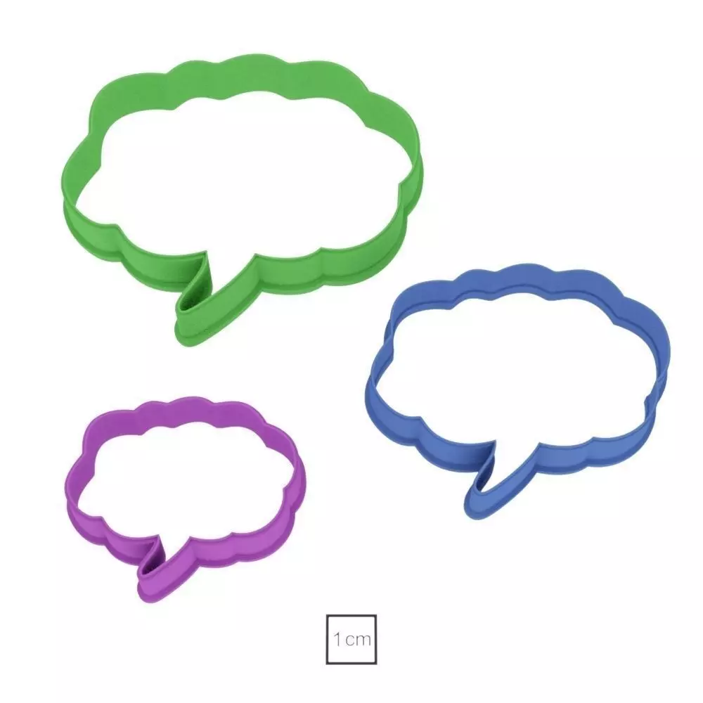Cloud to comics set 1 cookie cutter for professional Free 3D print model