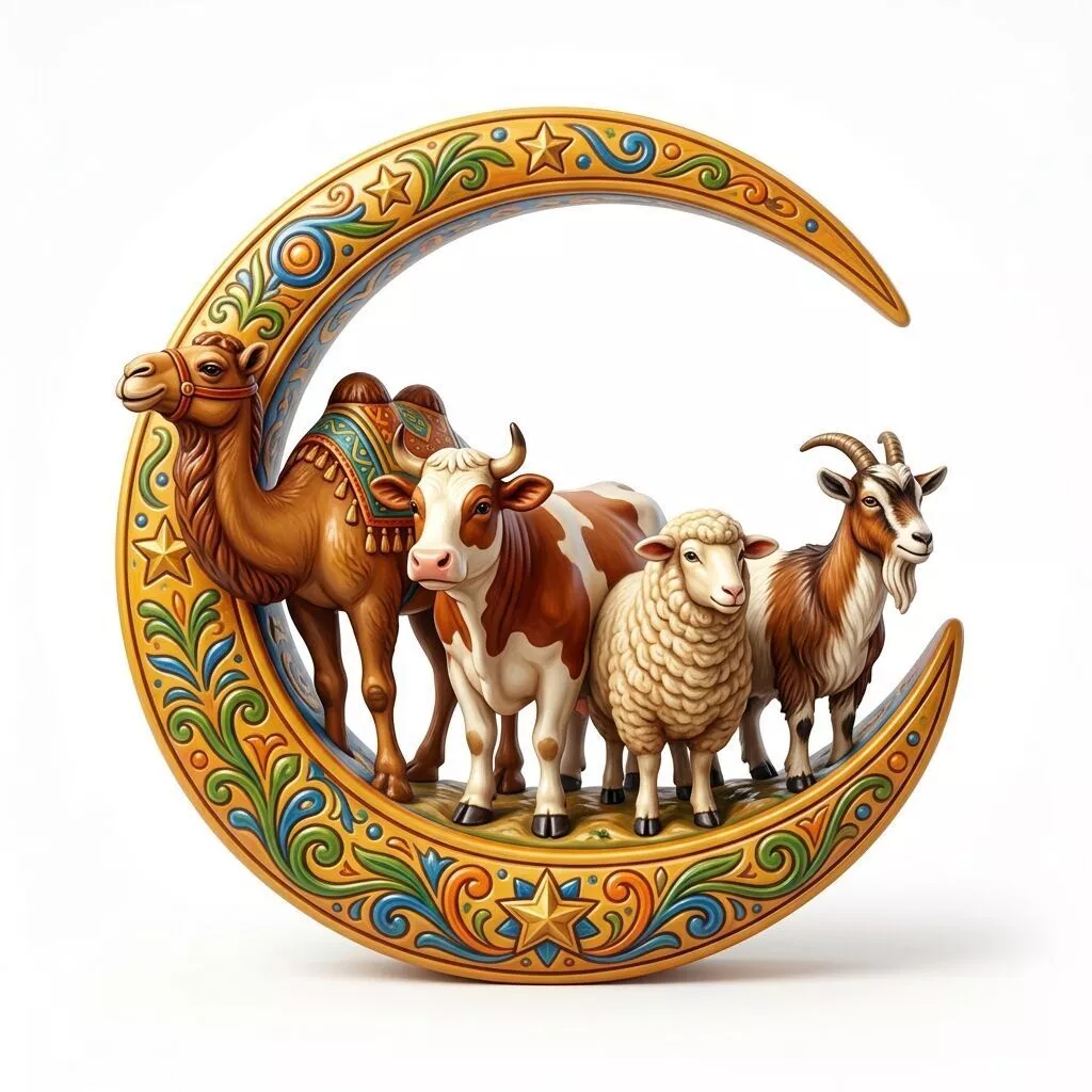 Islamic Eid Animal Moon 3D Model 3D print model