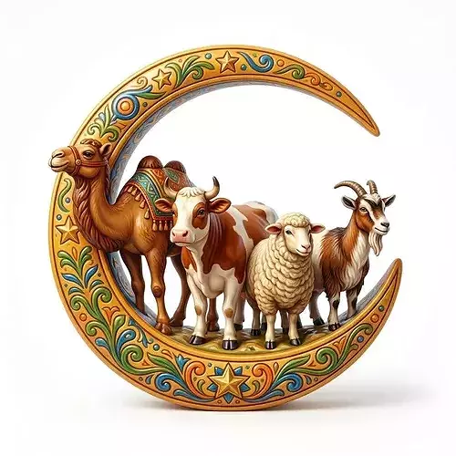 Islamic Eid Animal Moon 3D Model