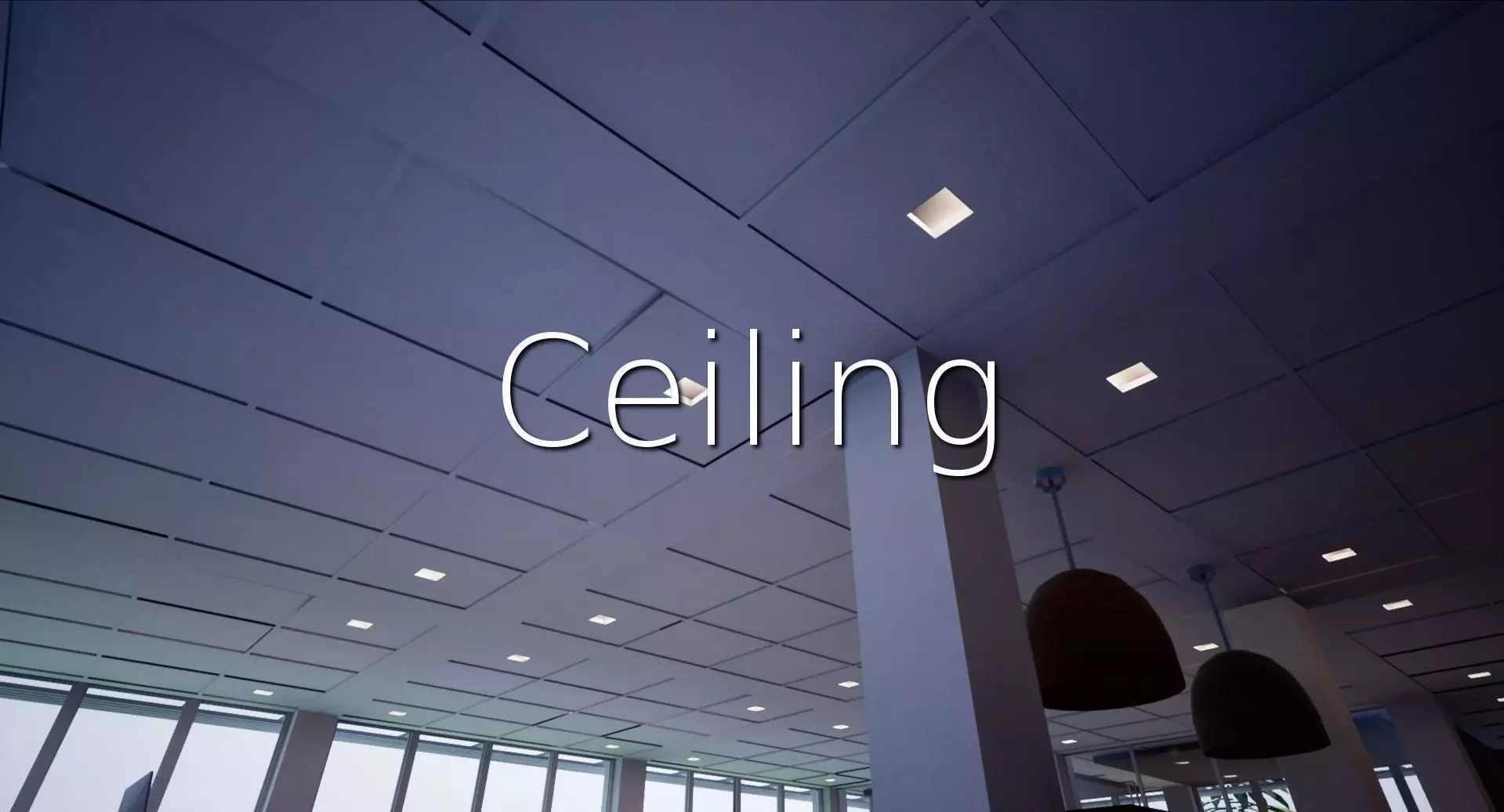 Ceiling SHC Quick Office Low-poly 3D model_0