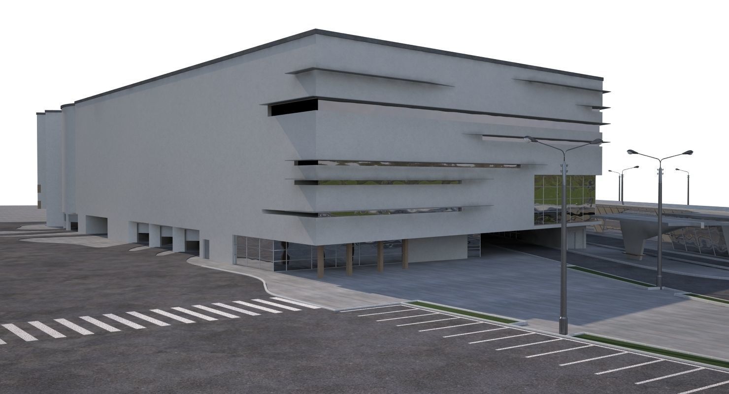 Transport Hub Bus Station 3D model_4