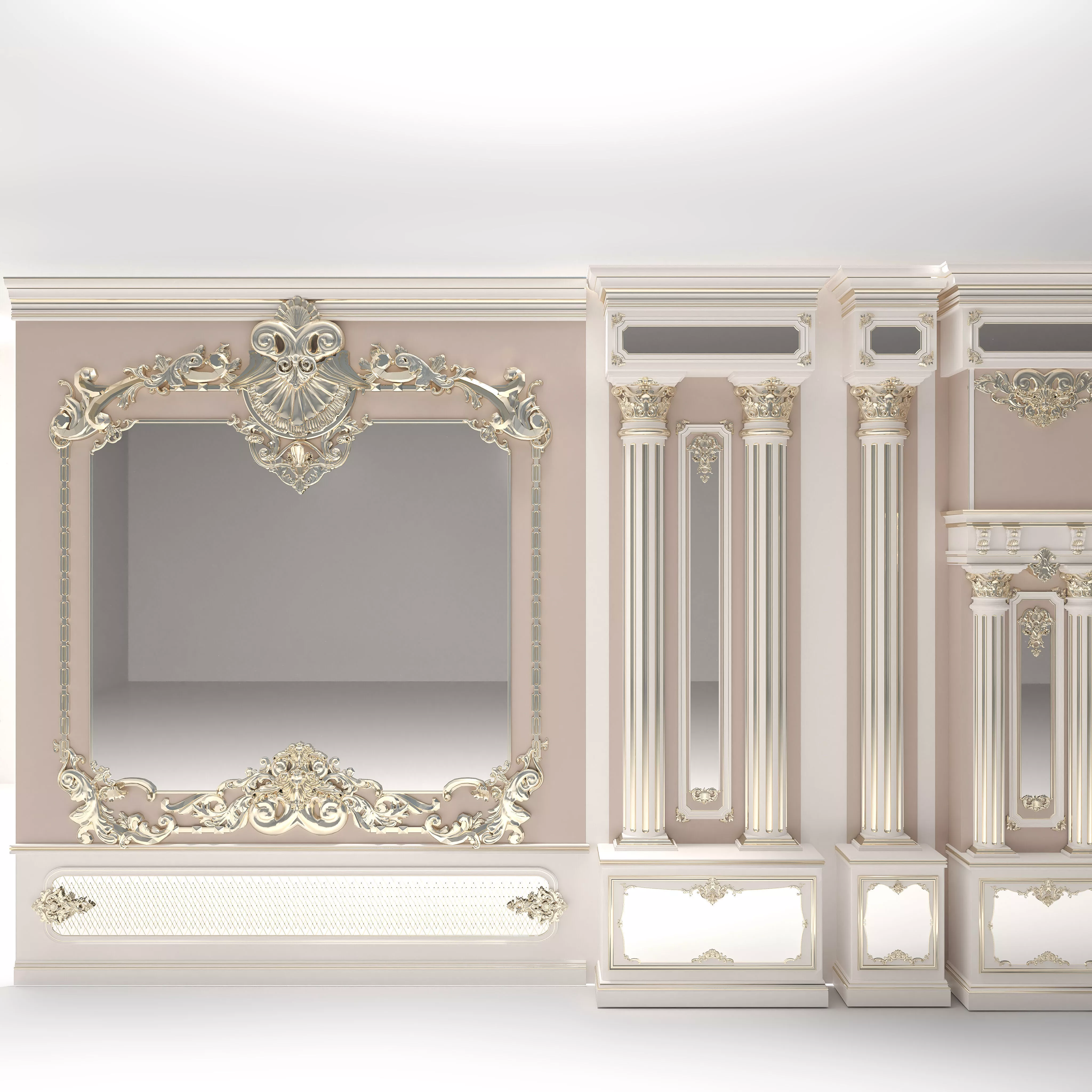 Wall Panel Classic 10 3D model