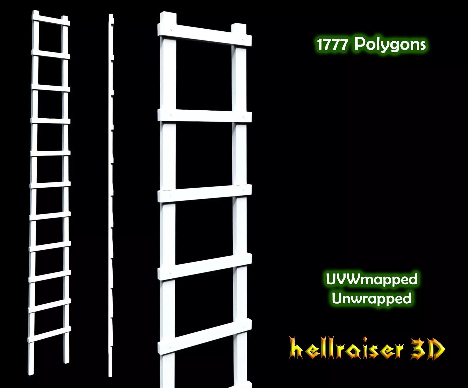 Ladder Low-poly 3D model