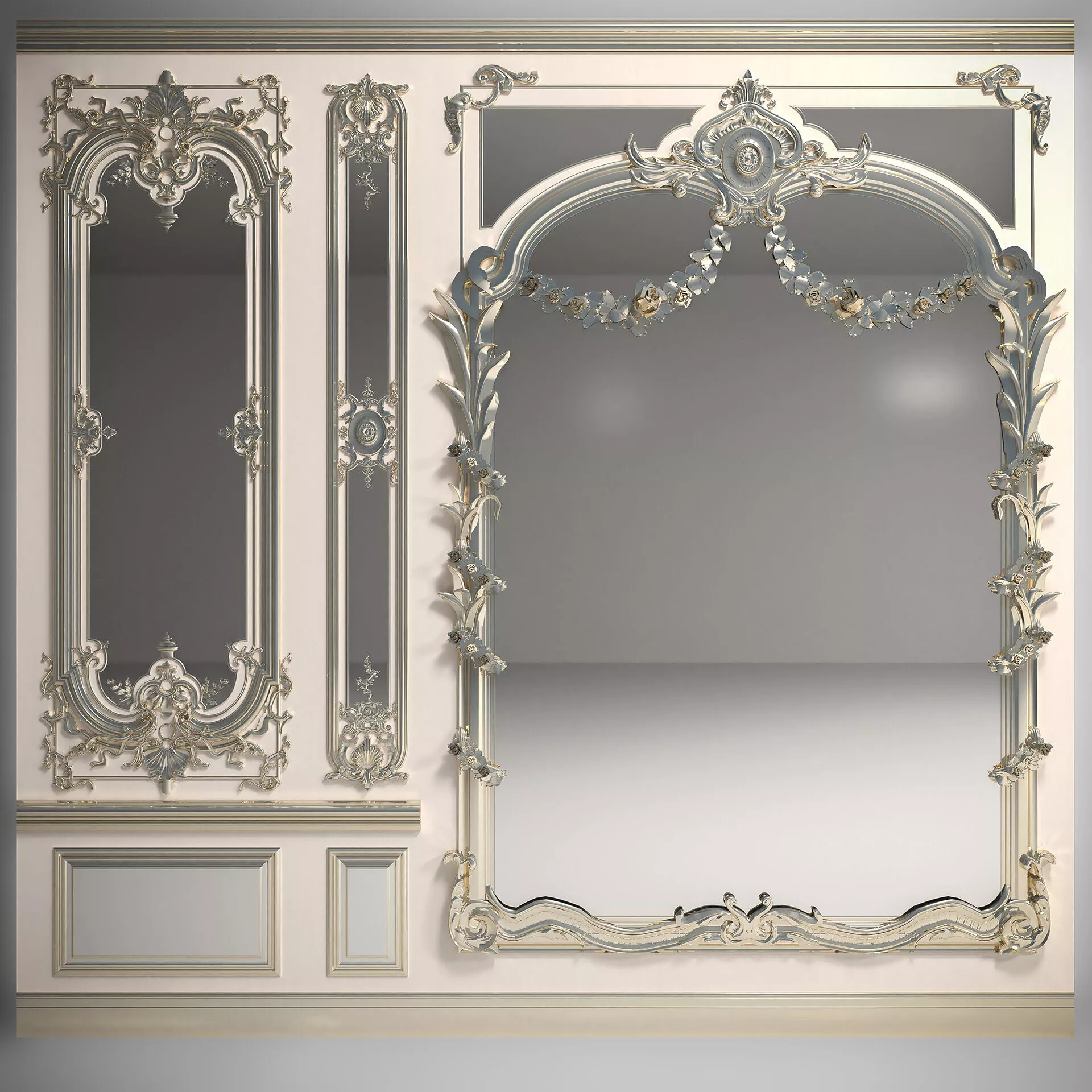 Wall Panel Classic 1 3D model
