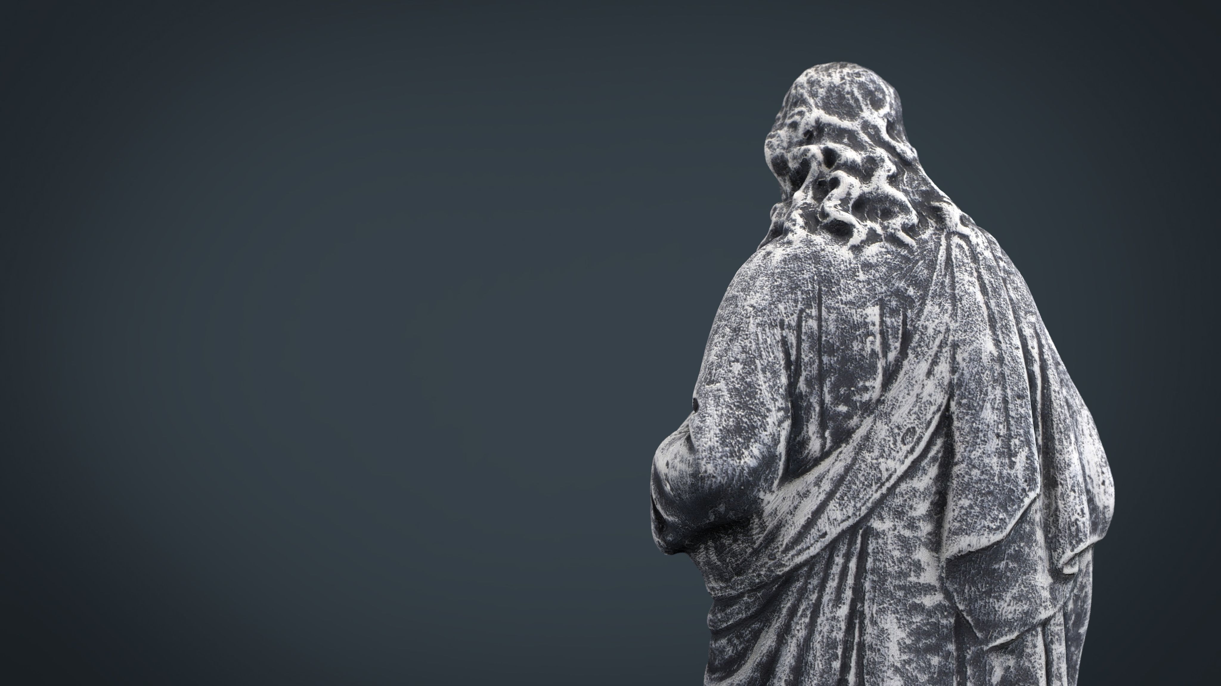 Stone Sacred Heart of Jesus Low-poly 3D model_21