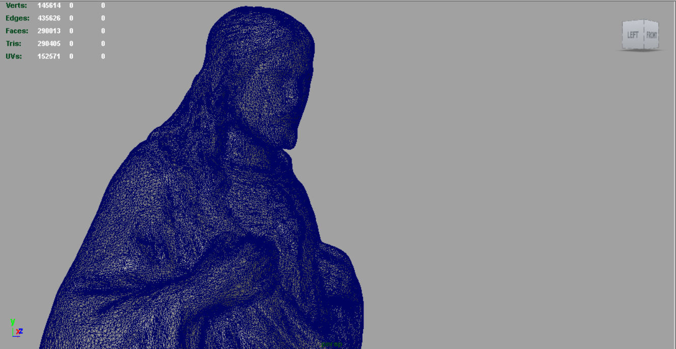 Stone Sacred Heart of Jesus Low-poly 3D model_10