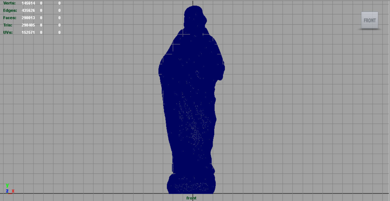 Stone Sacred Heart of Jesus Low-poly 3D model_13