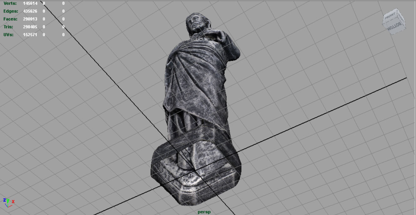 Stone Sacred Heart of Jesus Low-poly 3D model_7