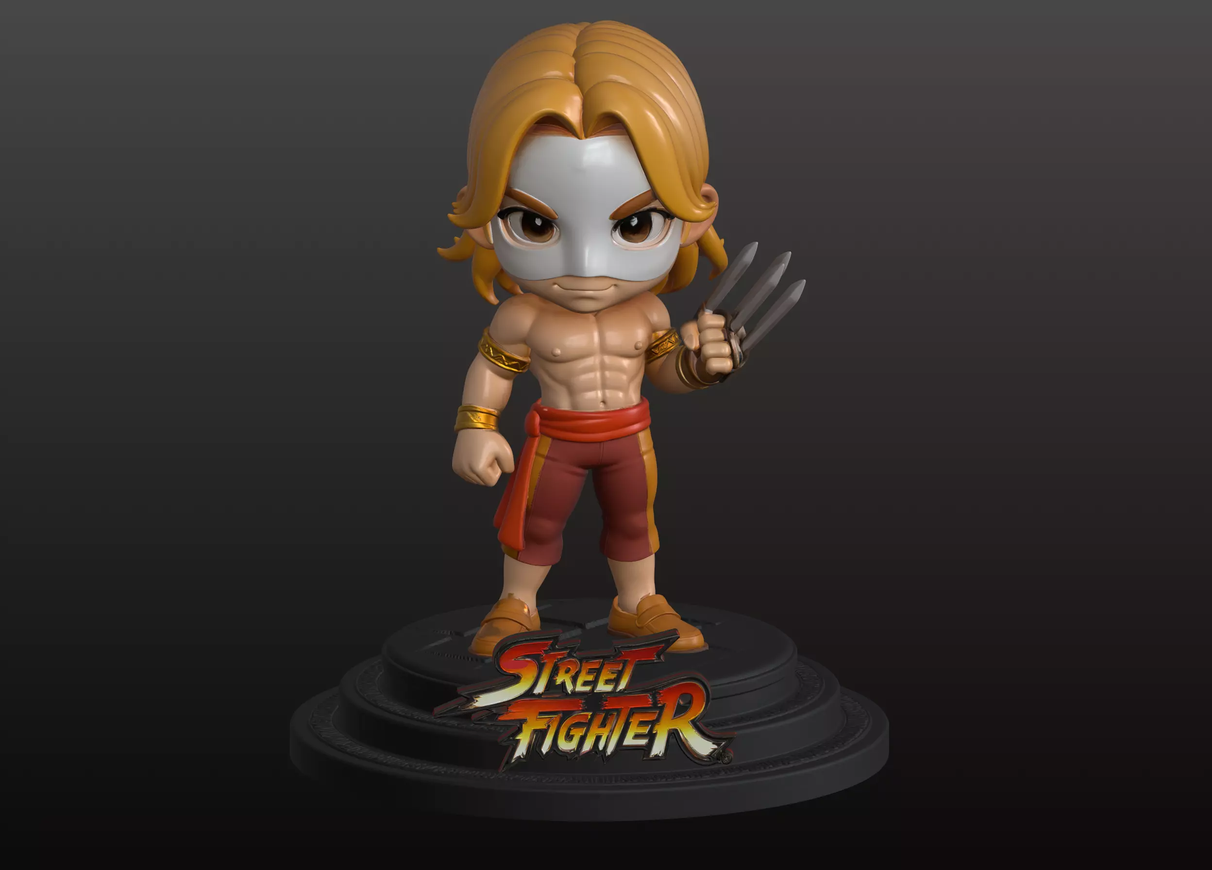 Street Fighter Chibi Collection Vega 7 3D print model
