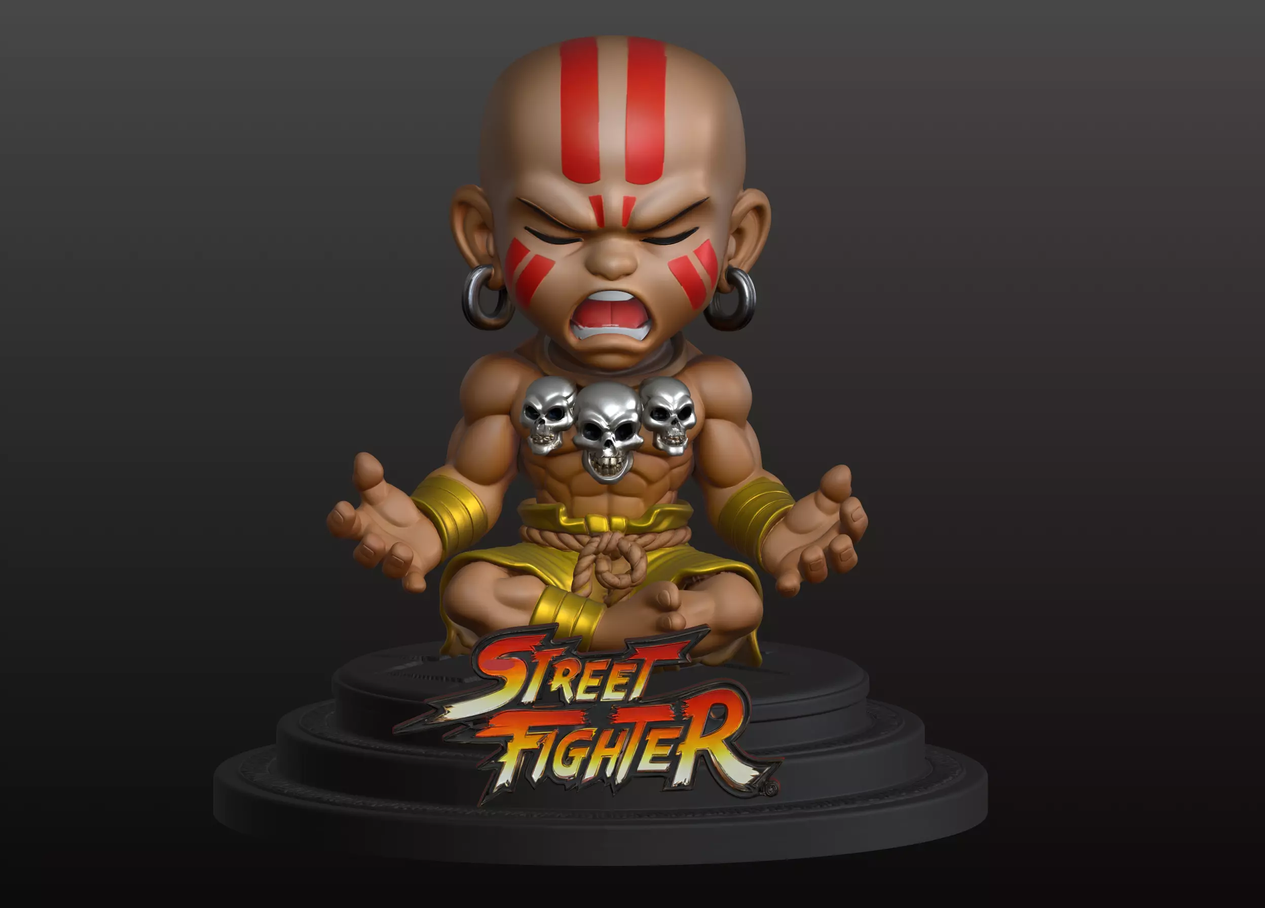 Street Fighter Chibi Collection Dhalsim 9 3D print model