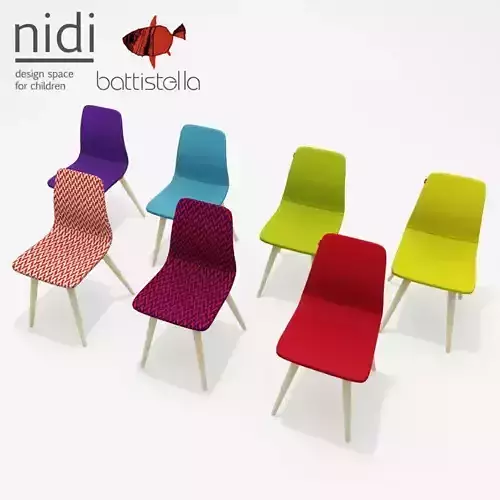 Battistella Nidi woody chair 3D model