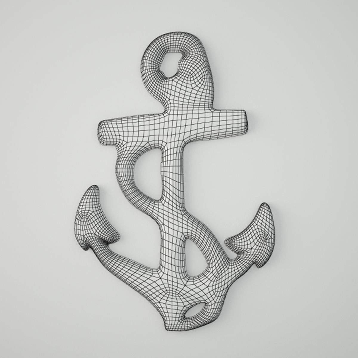 Brass Anchor 3D model_1