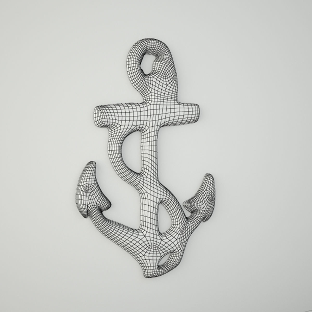 Brass Anchor 3D model_3