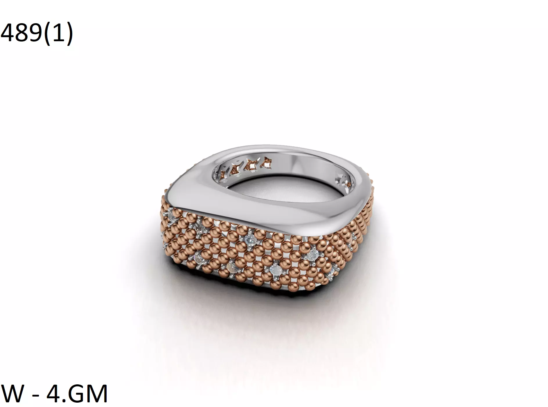 SILVER AND GOLD RING 3D print model