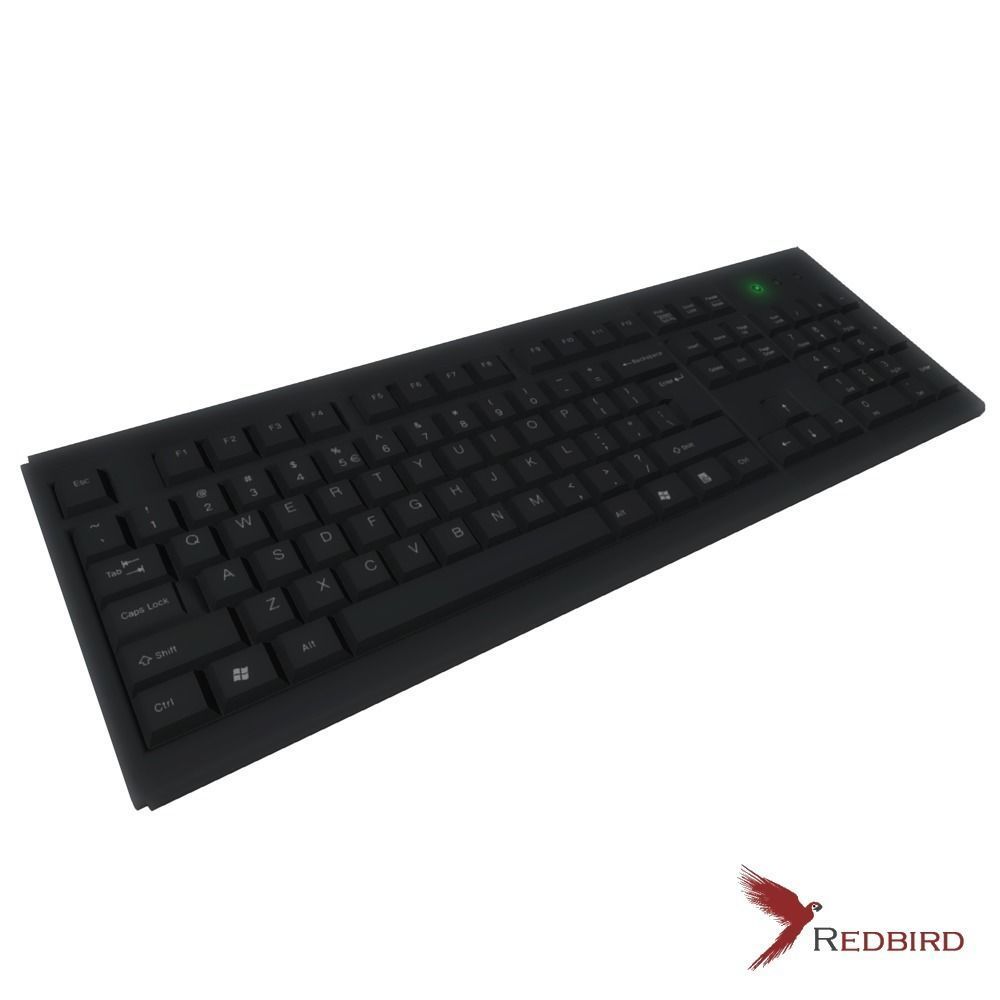 Keyboard Game Ready Low Poly redbird pc gaming Low-poly 3D model_2