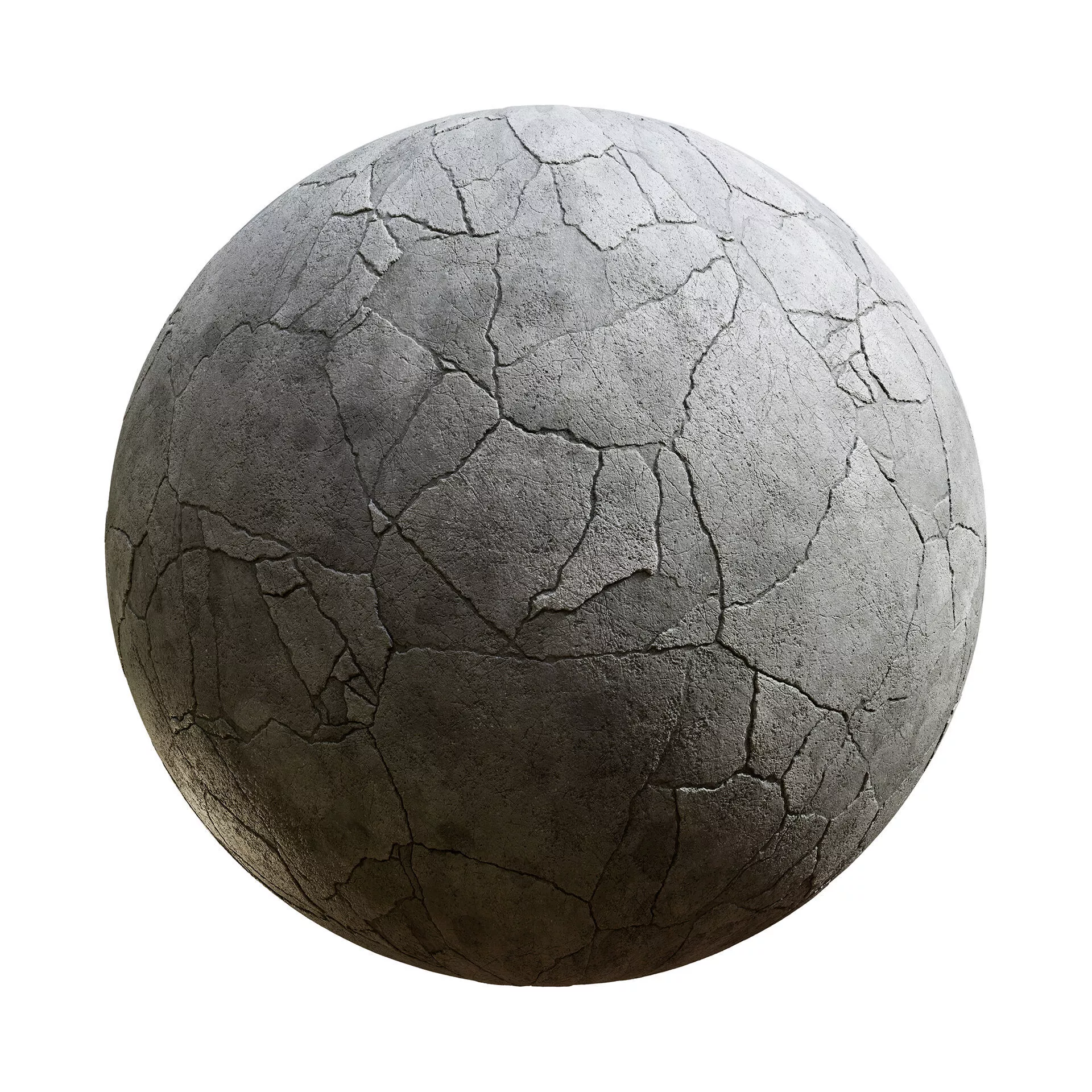 Cracked Concrete PBR Texture