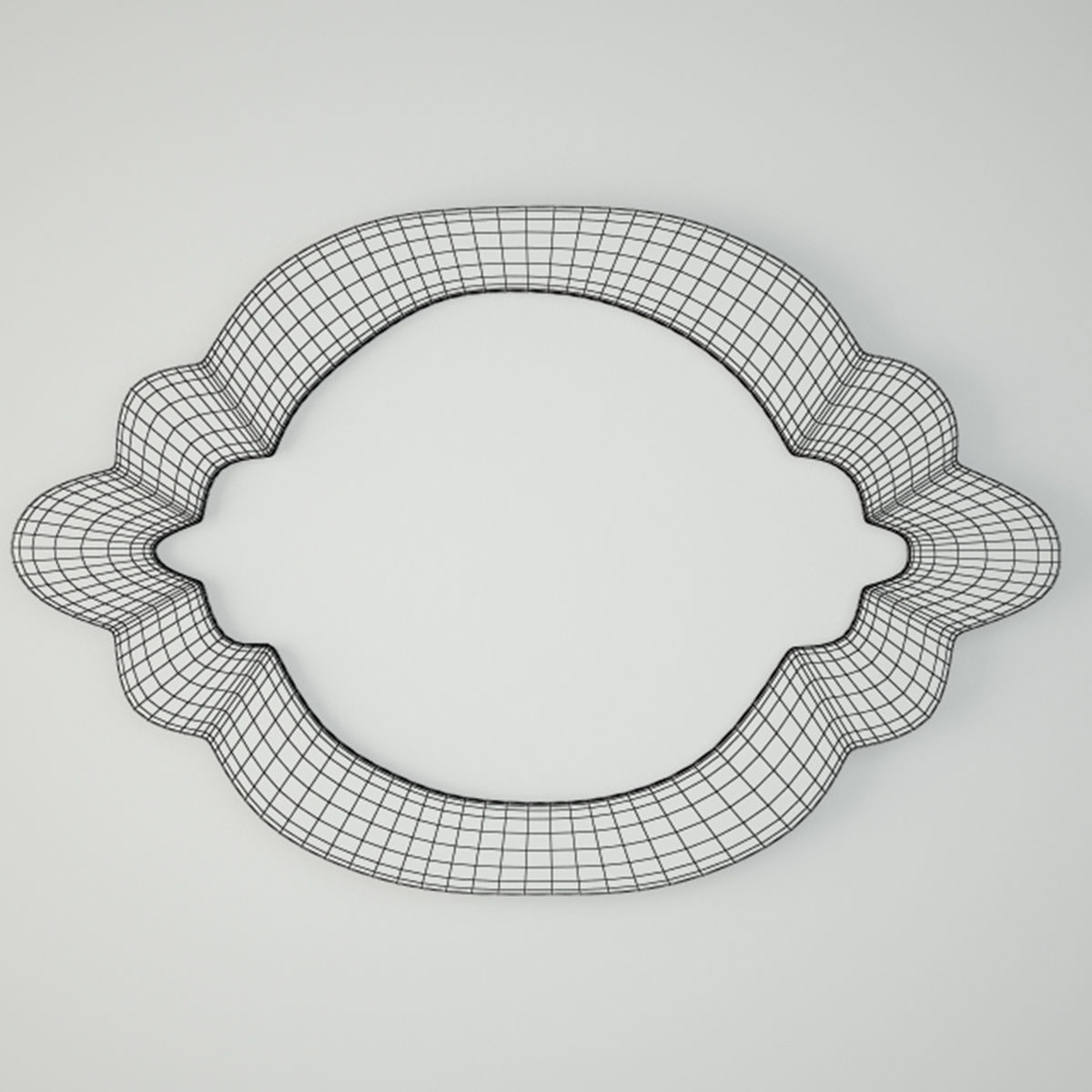 Natural Wood Mirror by ZARA HOME 3D model_1