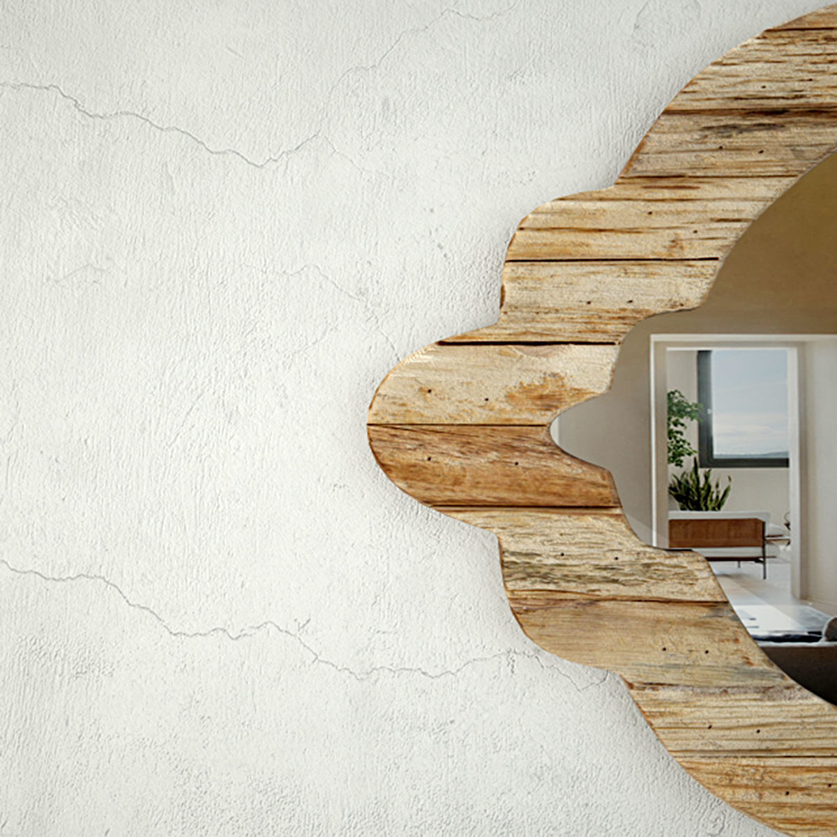 Natural Wood Mirror by ZARA HOME 3D model_4