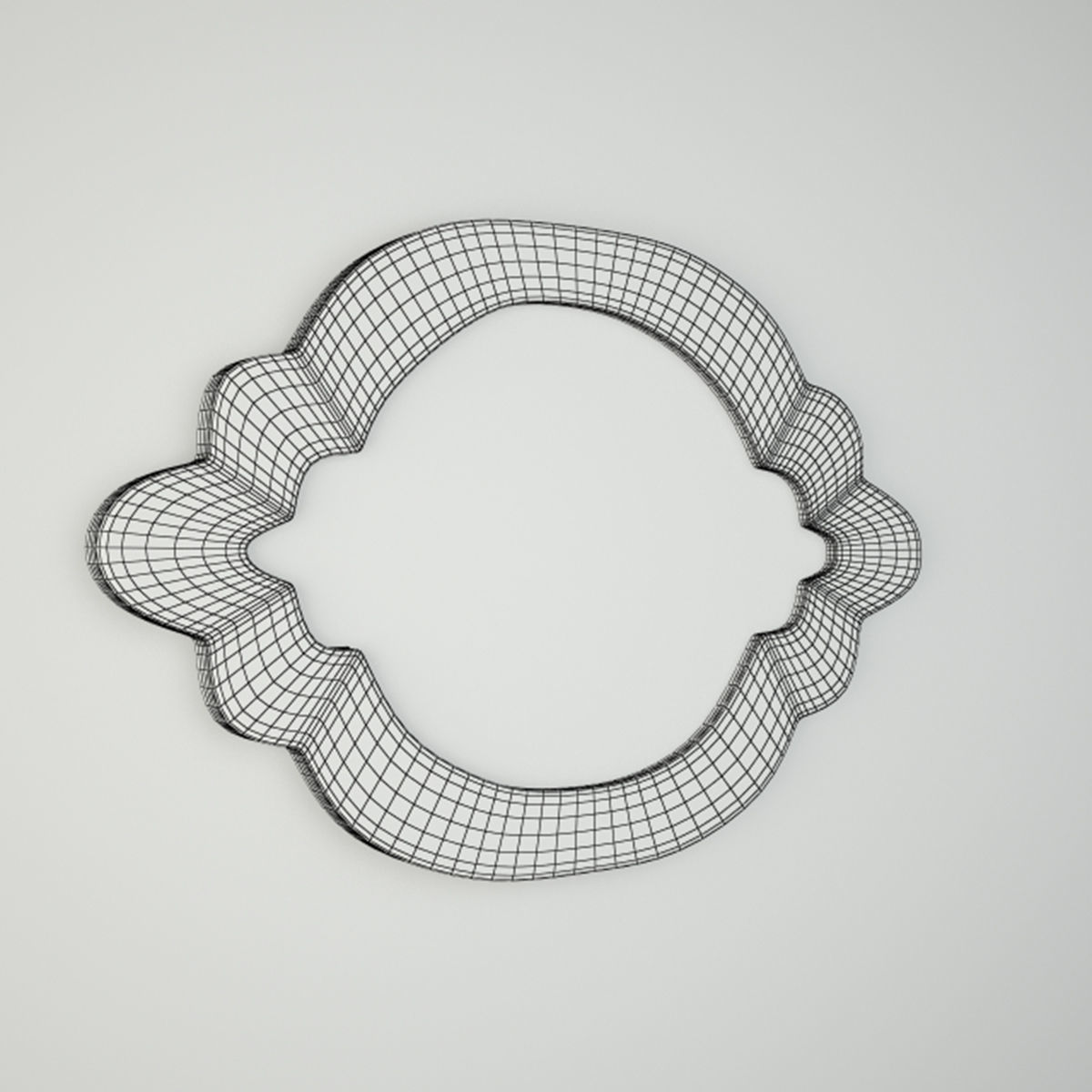 Natural Wood Mirror by ZARA HOME 3D model_3