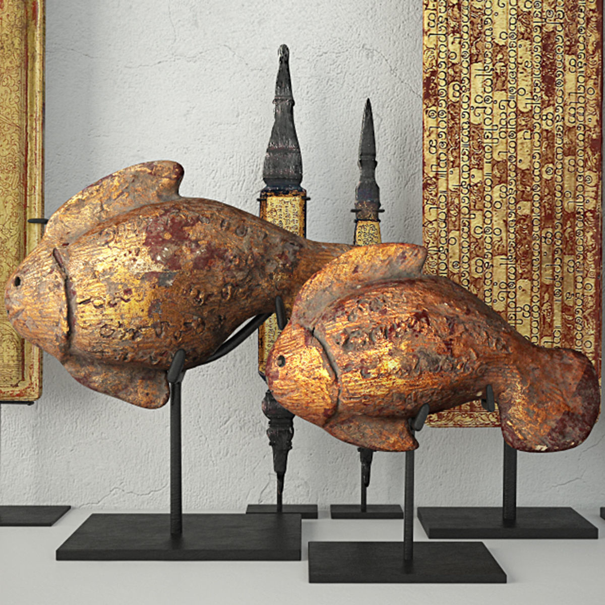 Old Burmese and Thai Decoration 3D model_4