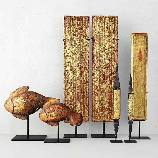 Old Burmese and Thai Decoration 3D model_0