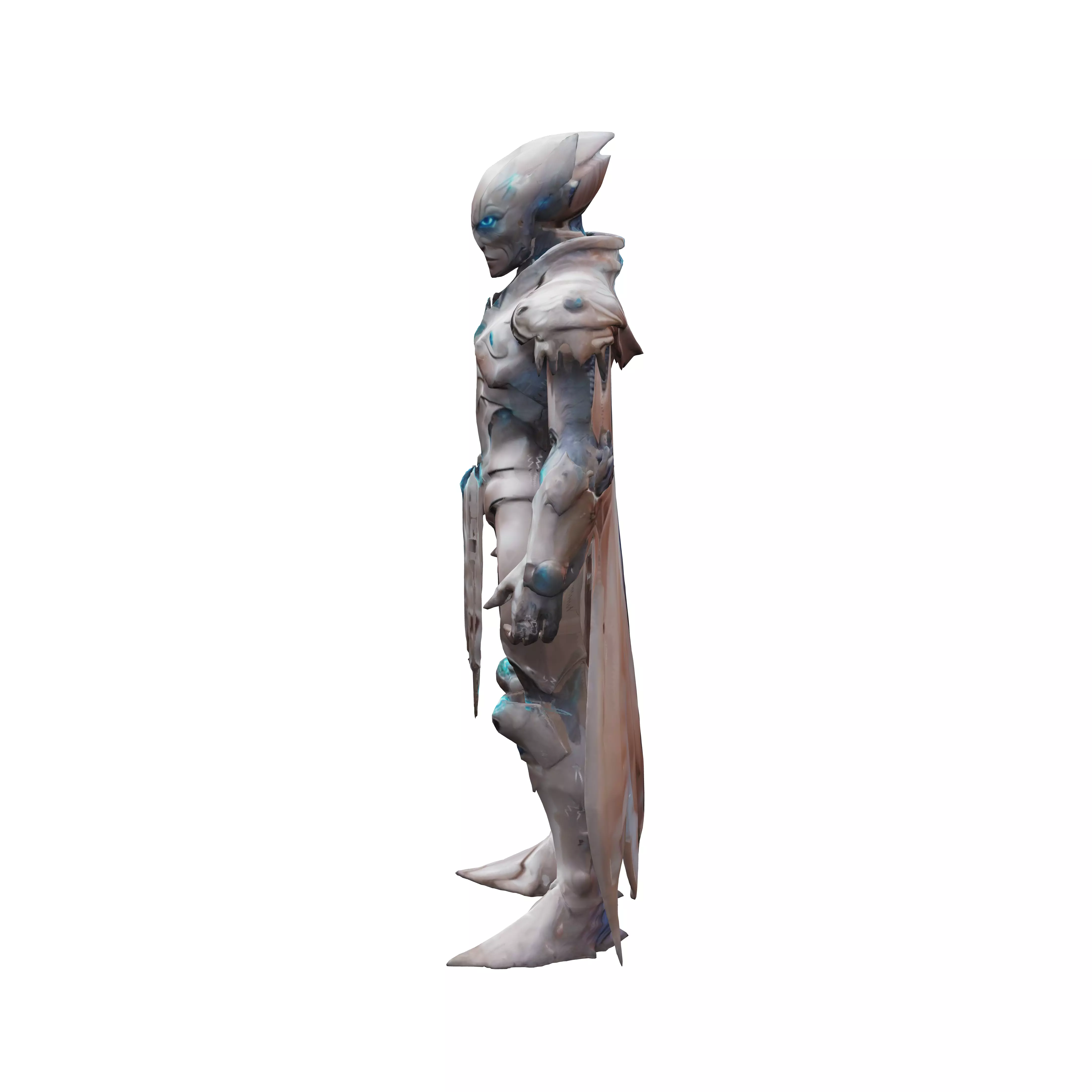scifi fantasy bioluminescent morph guardian from another worl... 3D model