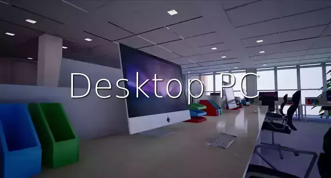 Desktop PC SHC Quick Office Low-poly 3D model