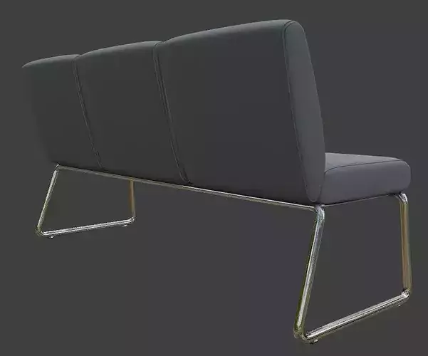 Modern Waiting Area Bench 3D Model 3D model 5