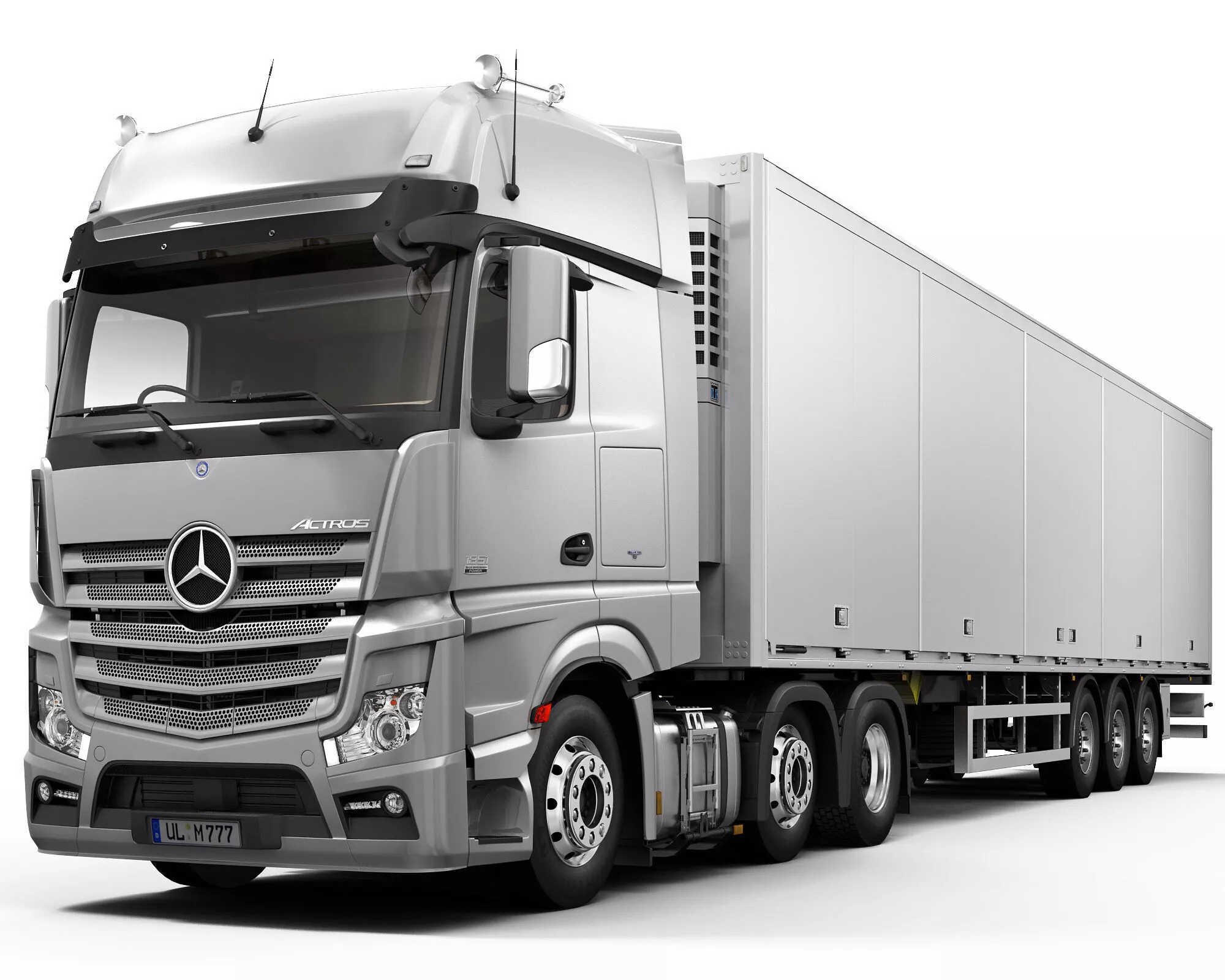 Mercedes Actros 6X2 with trailer 3D model