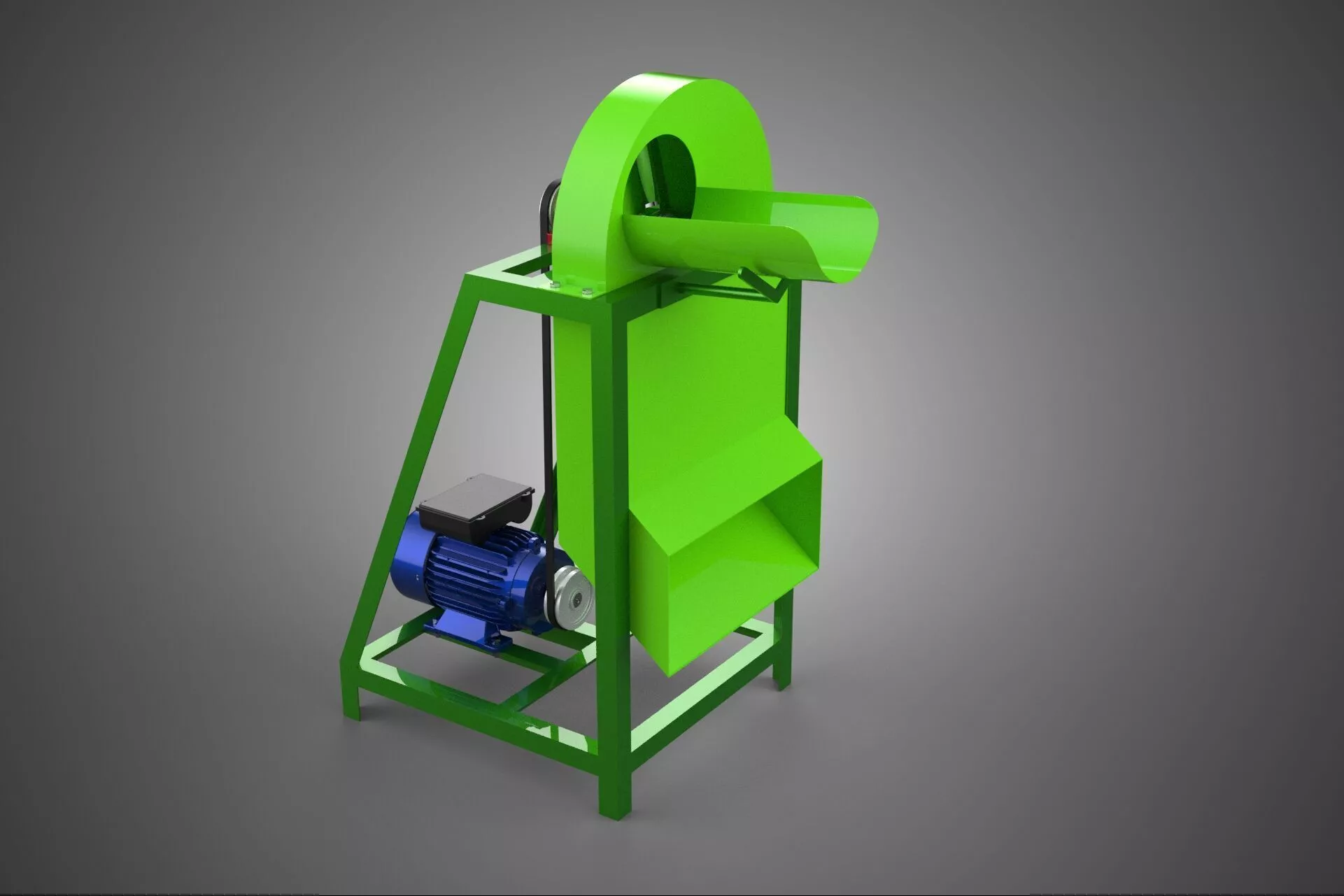TREE PLANT STRAW GRASS CROP STEM SHREDDER CRUSHER CUTTER MACHINE 3D model