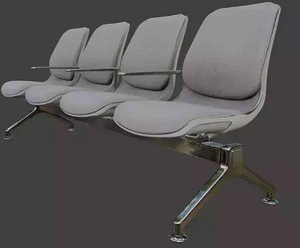 Modern Waiting Area Chair 3D Model 3D model 3