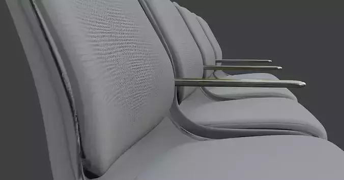 Modern Waiting Area Chair 3D Model 3D model 7