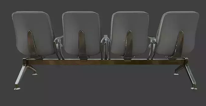 Modern Waiting Area Chair 3D Model 3D model 5