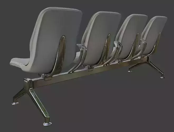 Modern Waiting Area Chair 3D Model 3D model 4