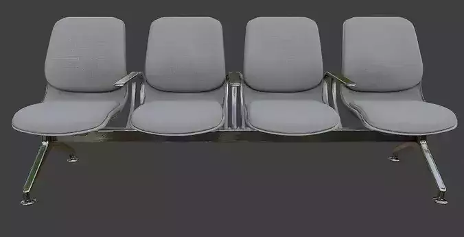Modern Waiting Area Chair 3D Model 3D model 2